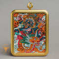Top-tier hand-drawn Mahakala Locket Thangka - L-J-44
