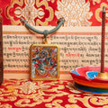 Top-tier hand-drawn Mahakala Locket Thangka - L-J-44