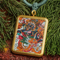 Top-tier hand-drawn Mahakala Locket Thangka - L-J-44