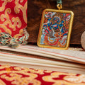 Top-tier hand-drawn Mahakala Locket Thangka - L-J-45