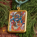 Top-tier hand-drawn Mahakala Locket Thangka - L-J-45