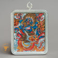 Top-tier hand-drawn Mahakala Locket Thangka - L-J-46