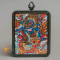 Top-tier hand-drawn Mahakala Locket Thangka - L-J-47