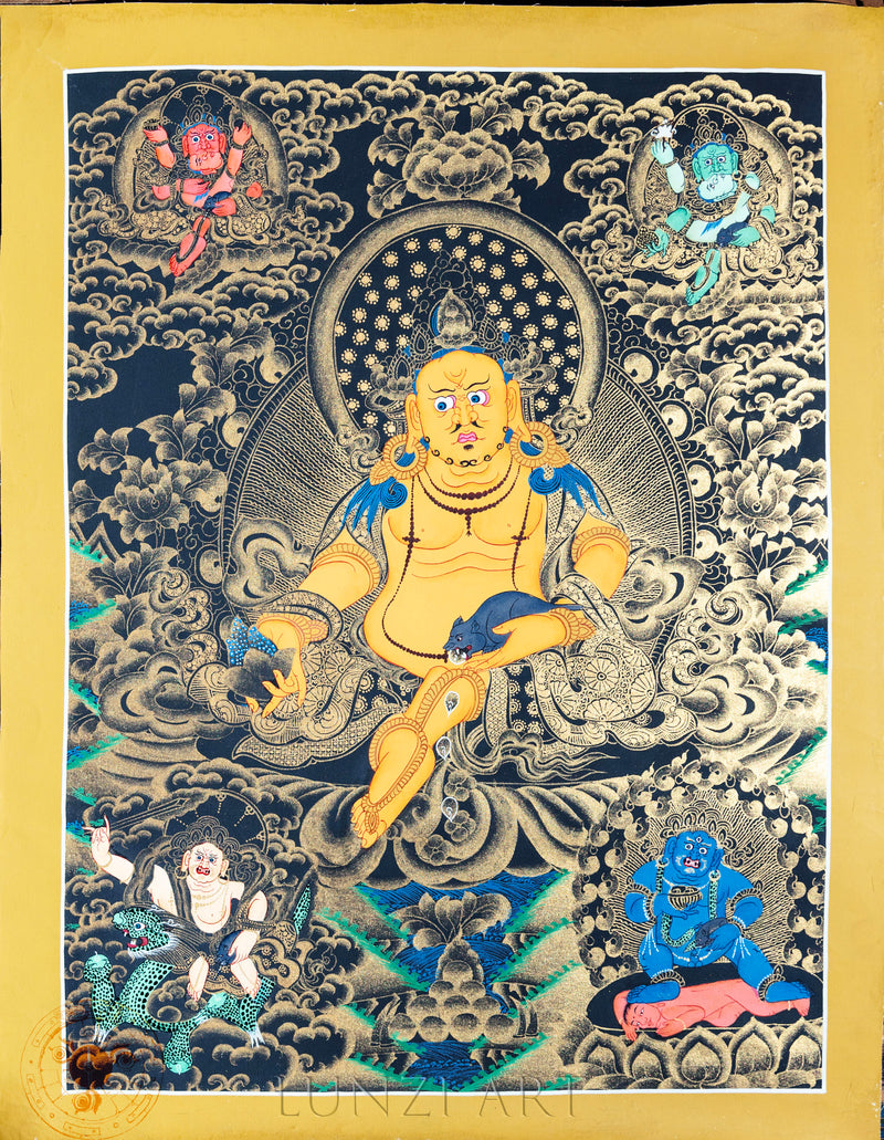 Treasures of Compassion: The Five Jambala Thangka - T-PS-SS-GB-J-0003