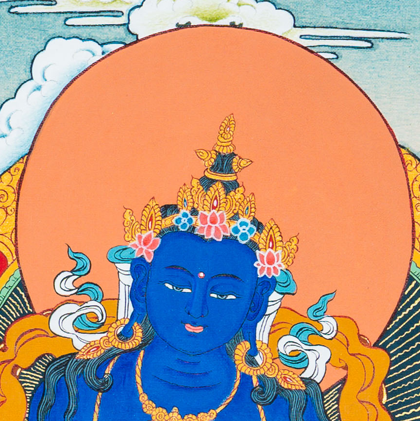 Vajradhara Thangka: The Primordial Buddha - T-B-HT-BB-V-0053