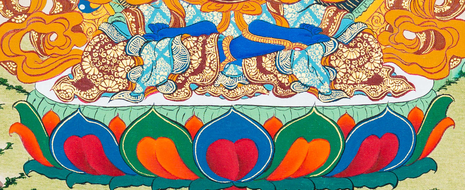 Vajradhara Thangka: The Primordial Buddha - T-B-HT-BB-V-0053