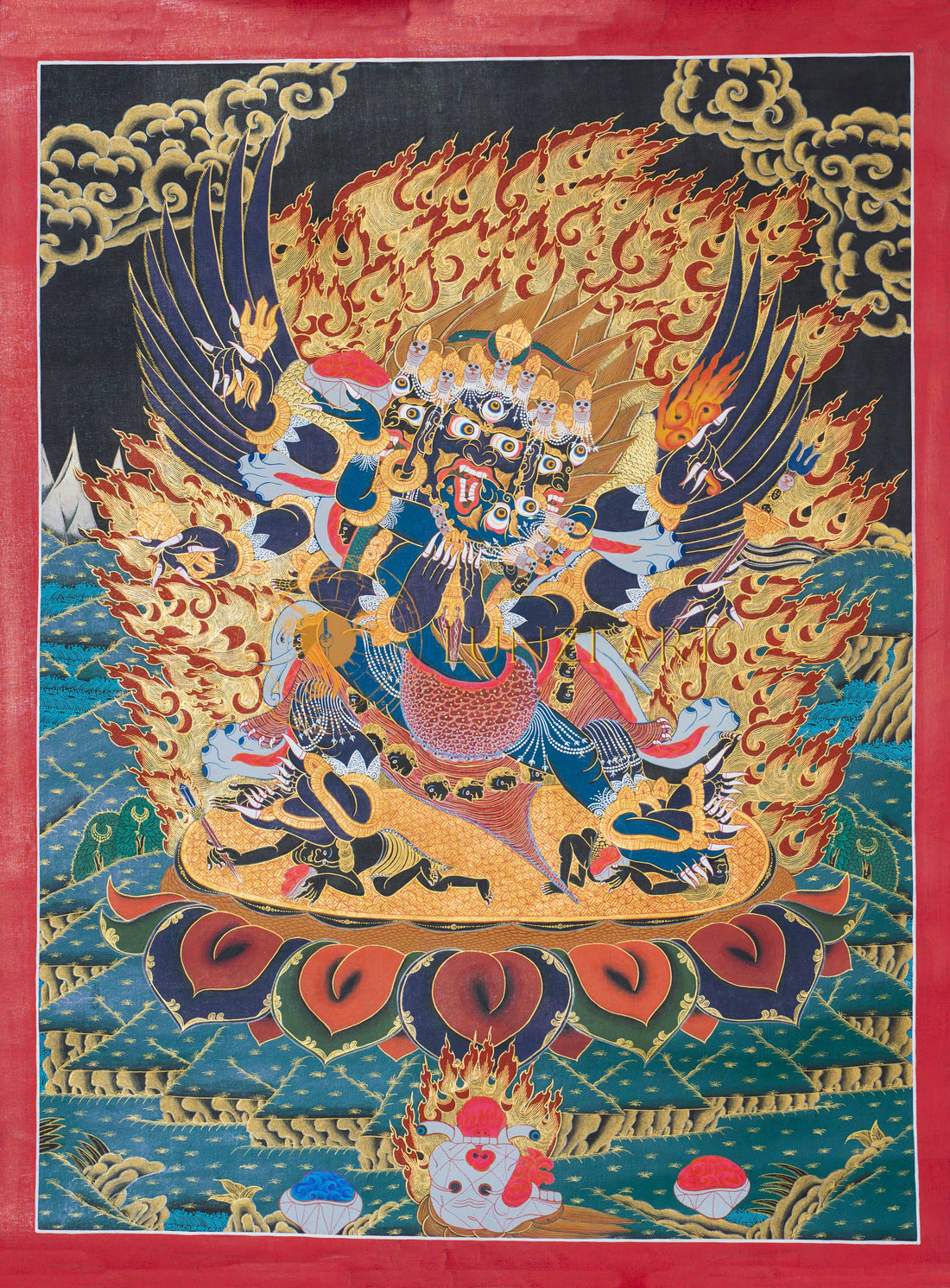 Vajrakilaya Thangka: Piercer of Ignorance and Obstacles - T-S-BT-RB-AU-V-0124