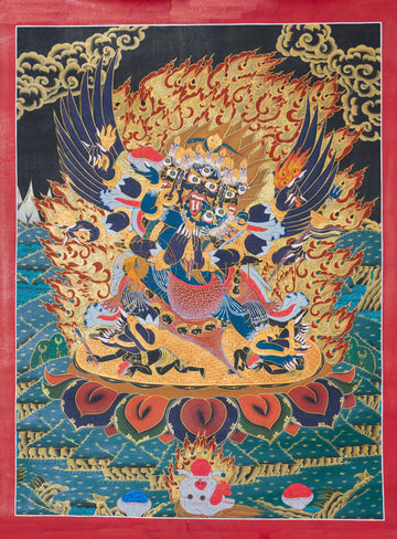 Vajrakilaya Thangka: Piercer of Ignorance and Obstacles - T-S-BT-RB-AU-V-0124