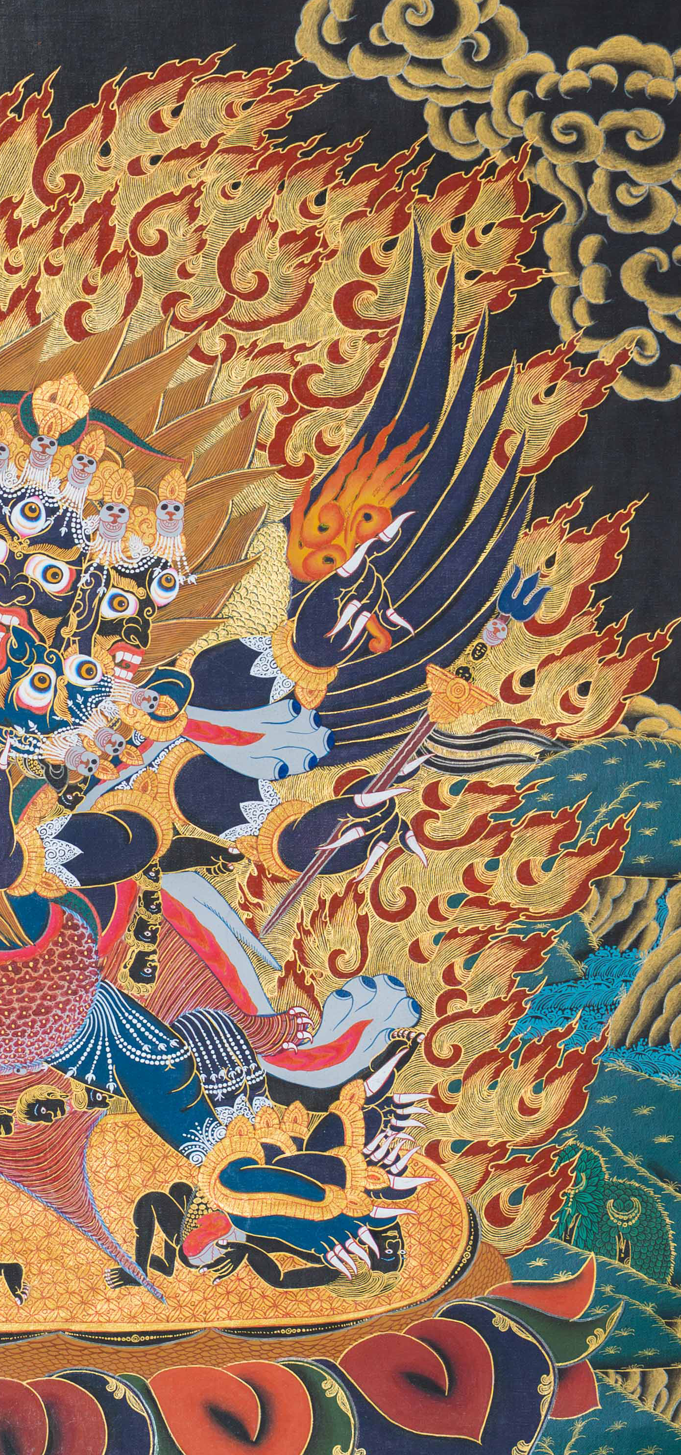 Vajrakilaya Thangka: Piercer of Ignorance and Obstacles - T-S-BT-RB-AU-V-0124