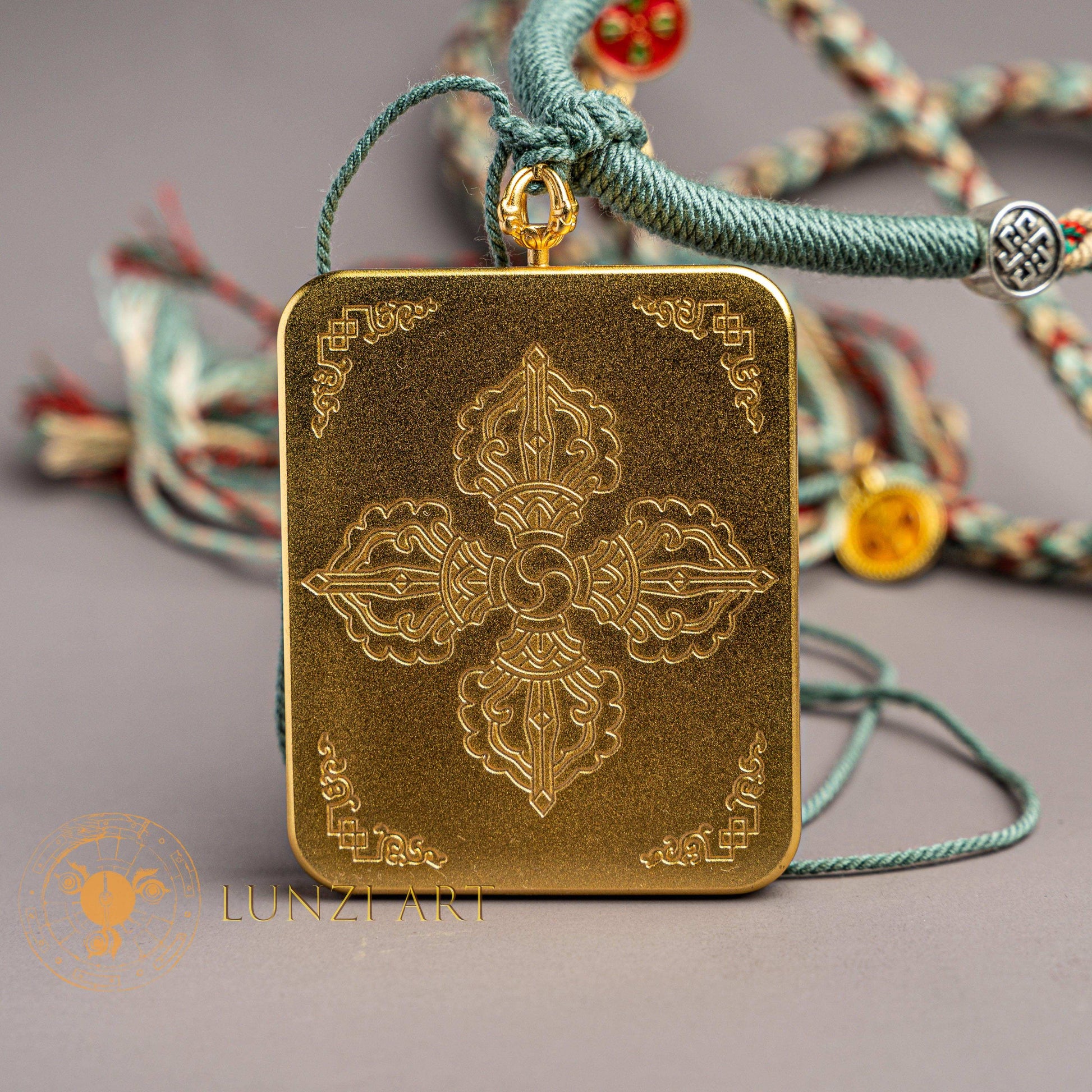 Vajrapani Ghau Thangka Locket: Dynamic Power & Protection - Thangka