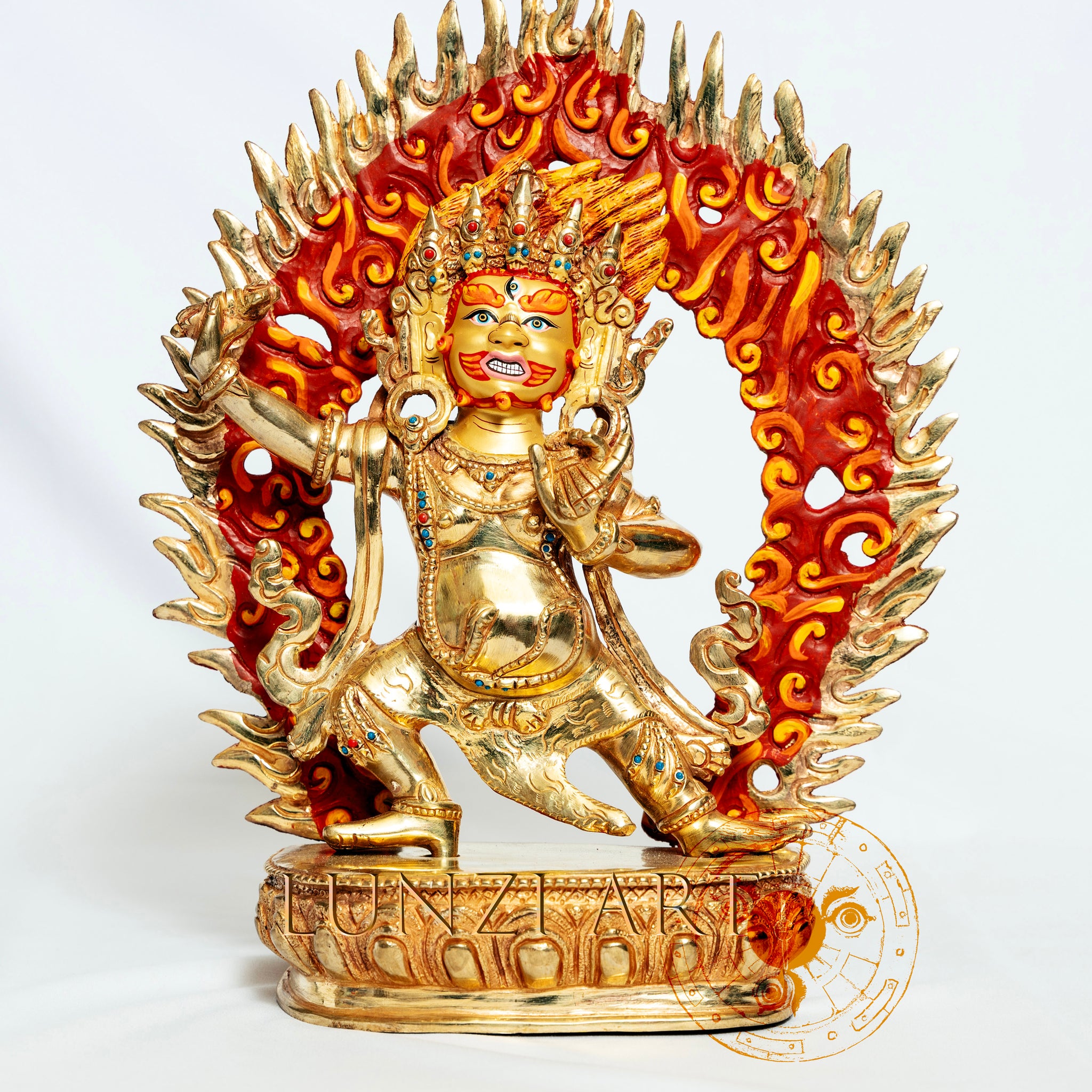 Vajrapani Statue | 24k Gold Plated Brass - statues