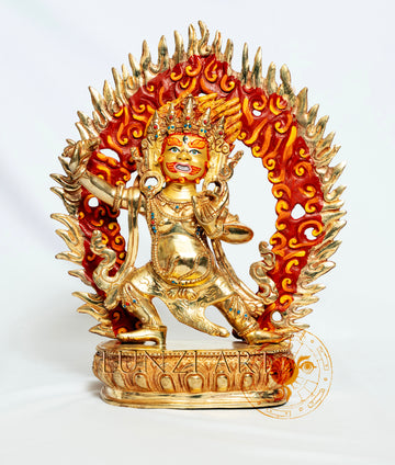 Vajrapani Statue | 24k Gold Plated Brass - statues