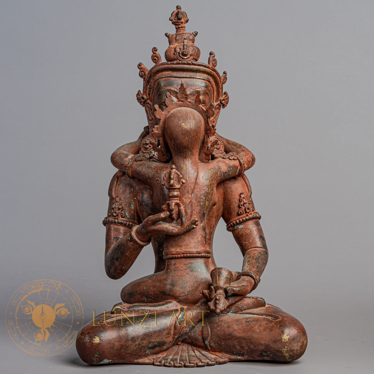 Vajrasattva Shakti Statue | Copper with Antique Finish - S-P-R-C-VSS-00231