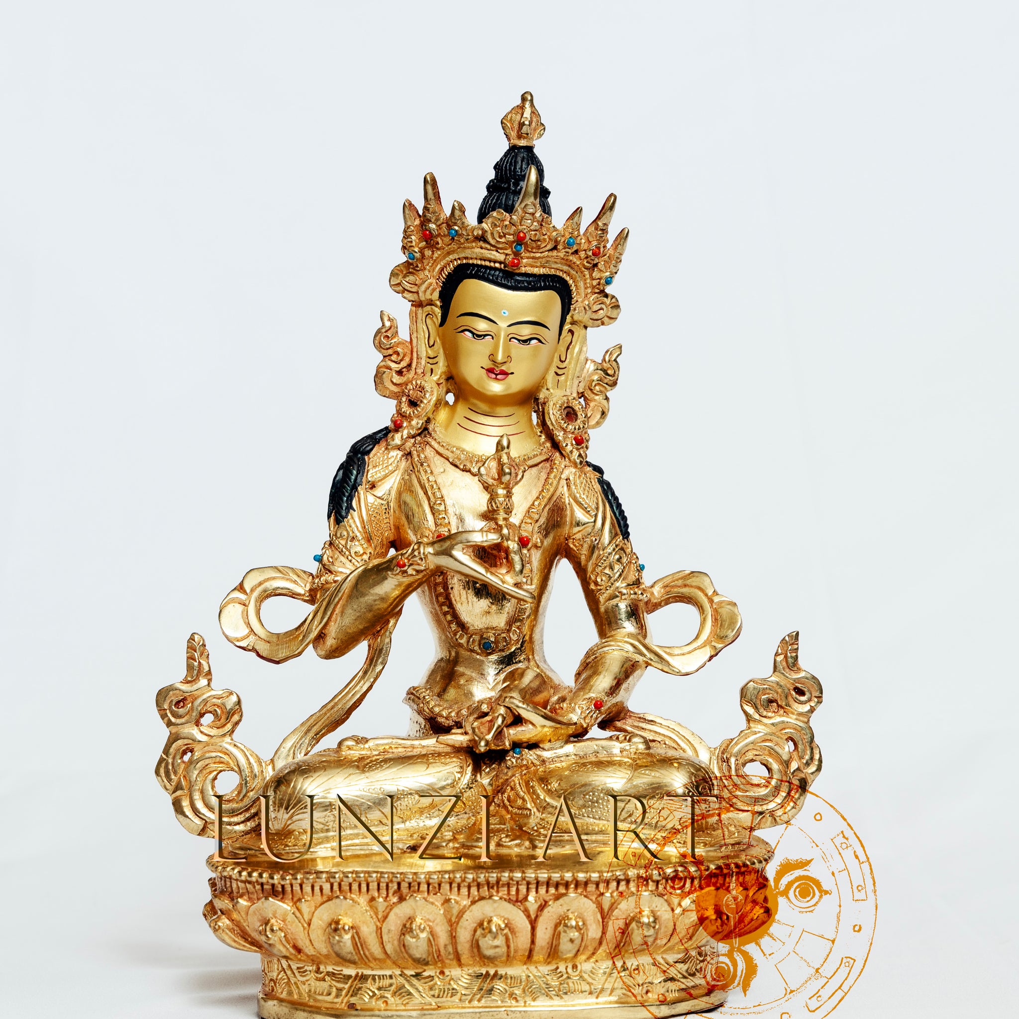 Vajrasattva Statue | Brass with 24k Gold Plating - statues