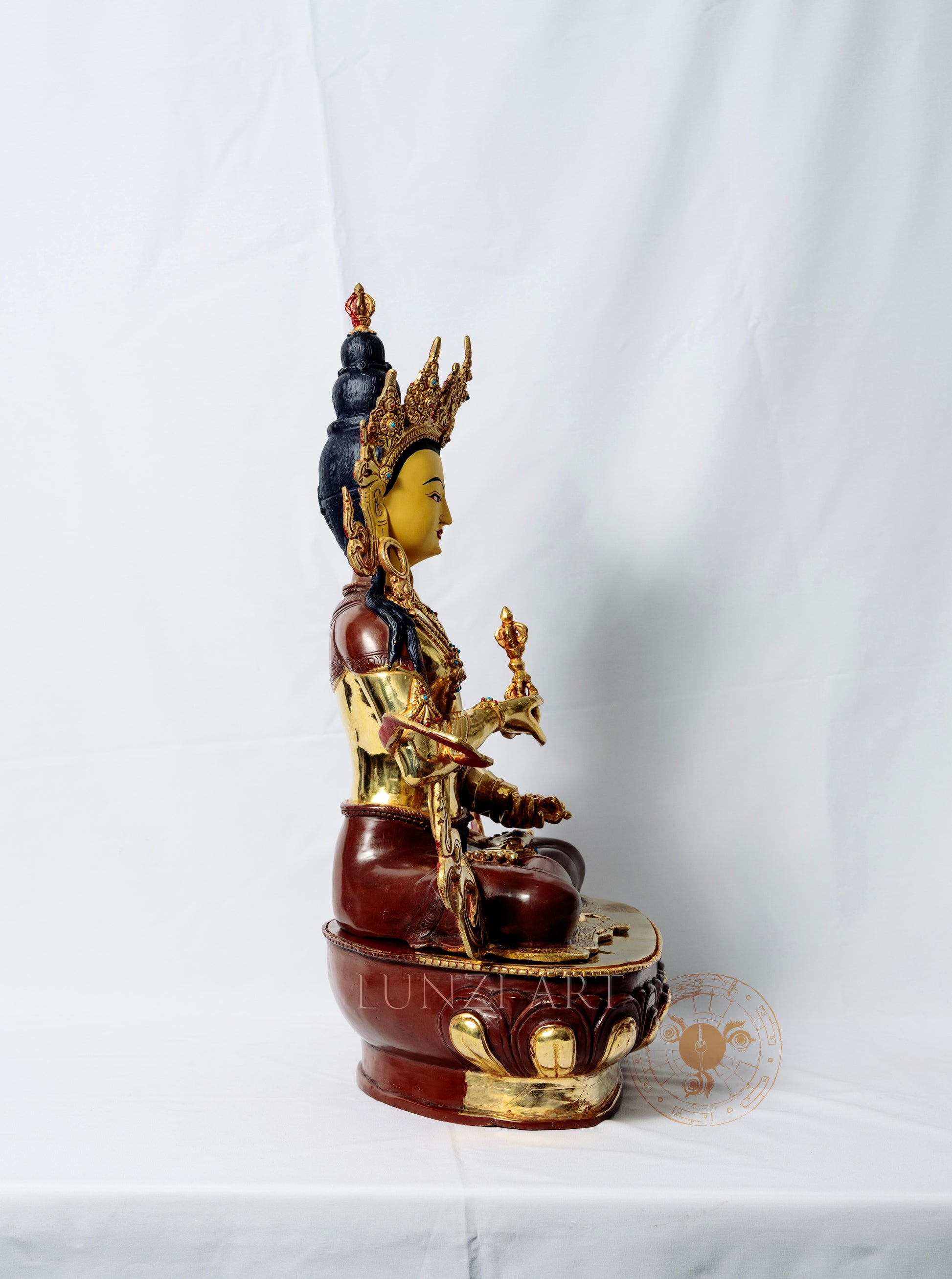 Vajrasattva Statue | Copper Partially Gilded with Gold - S-P-BA-HG -CG-VS-0028