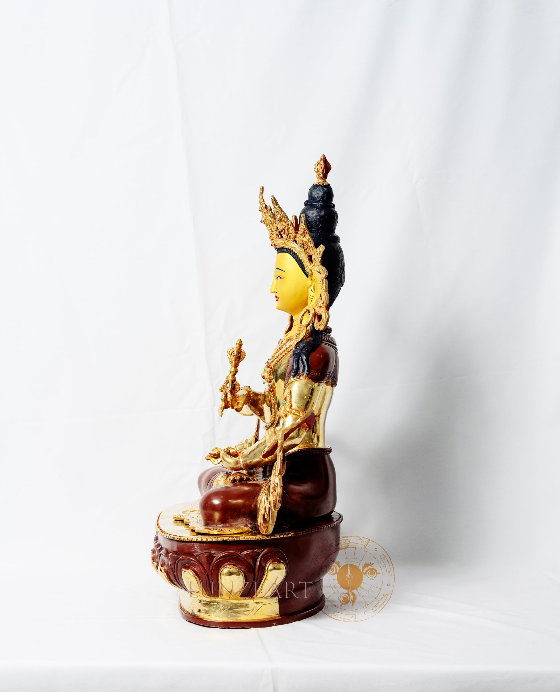 Vajrasattva Statue | Copper Partially Gilded with Gold - S-P-BA-HG -CG-VS-0028