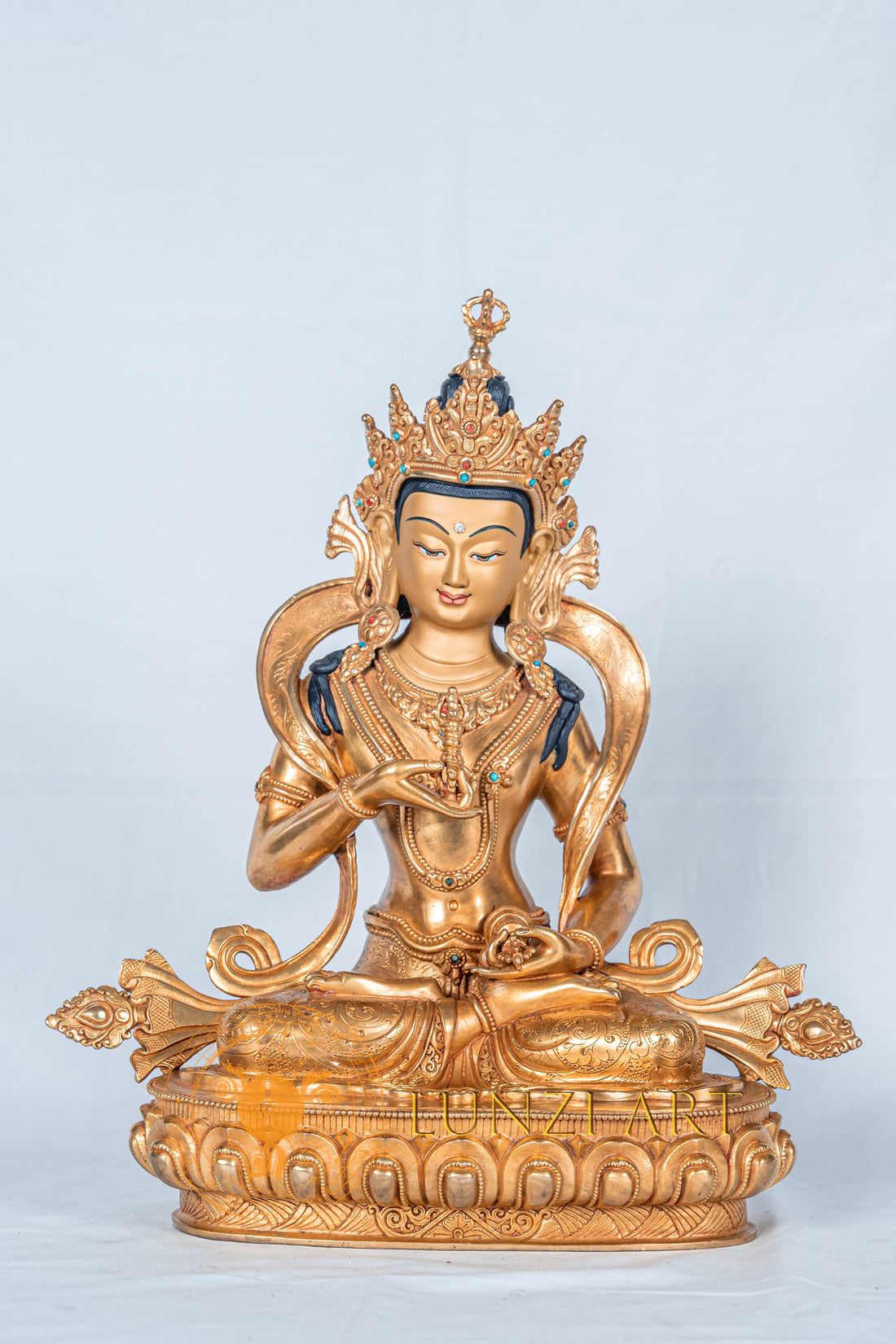 Vajrasattva Statue | Handcrafted Full Gold Plated Art - S-B-RM-FG-CG-VS-0120