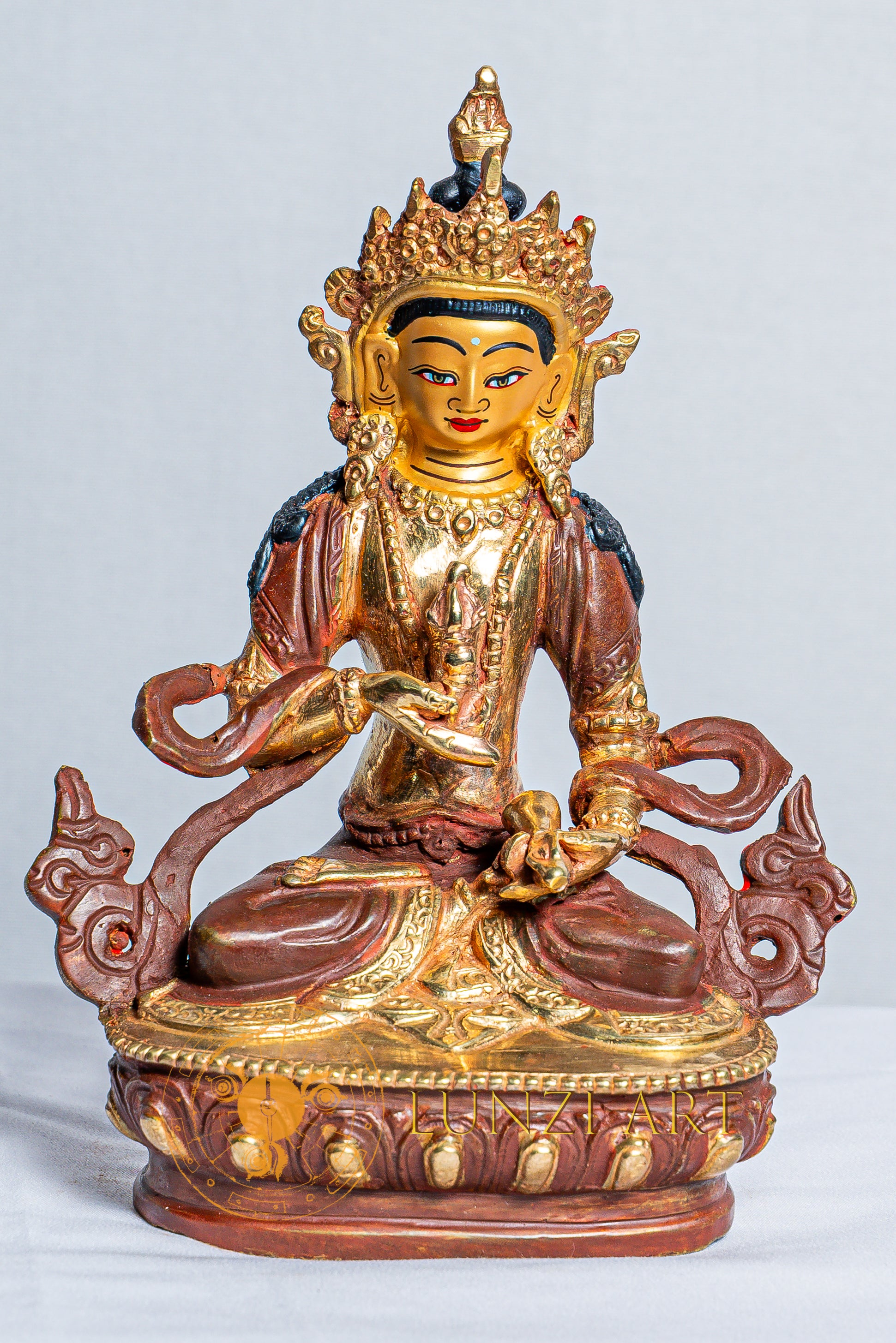Vajrasattva Statue | Mercury Gold Plated on Copper - S-B-AS-MG-CG-V-0004