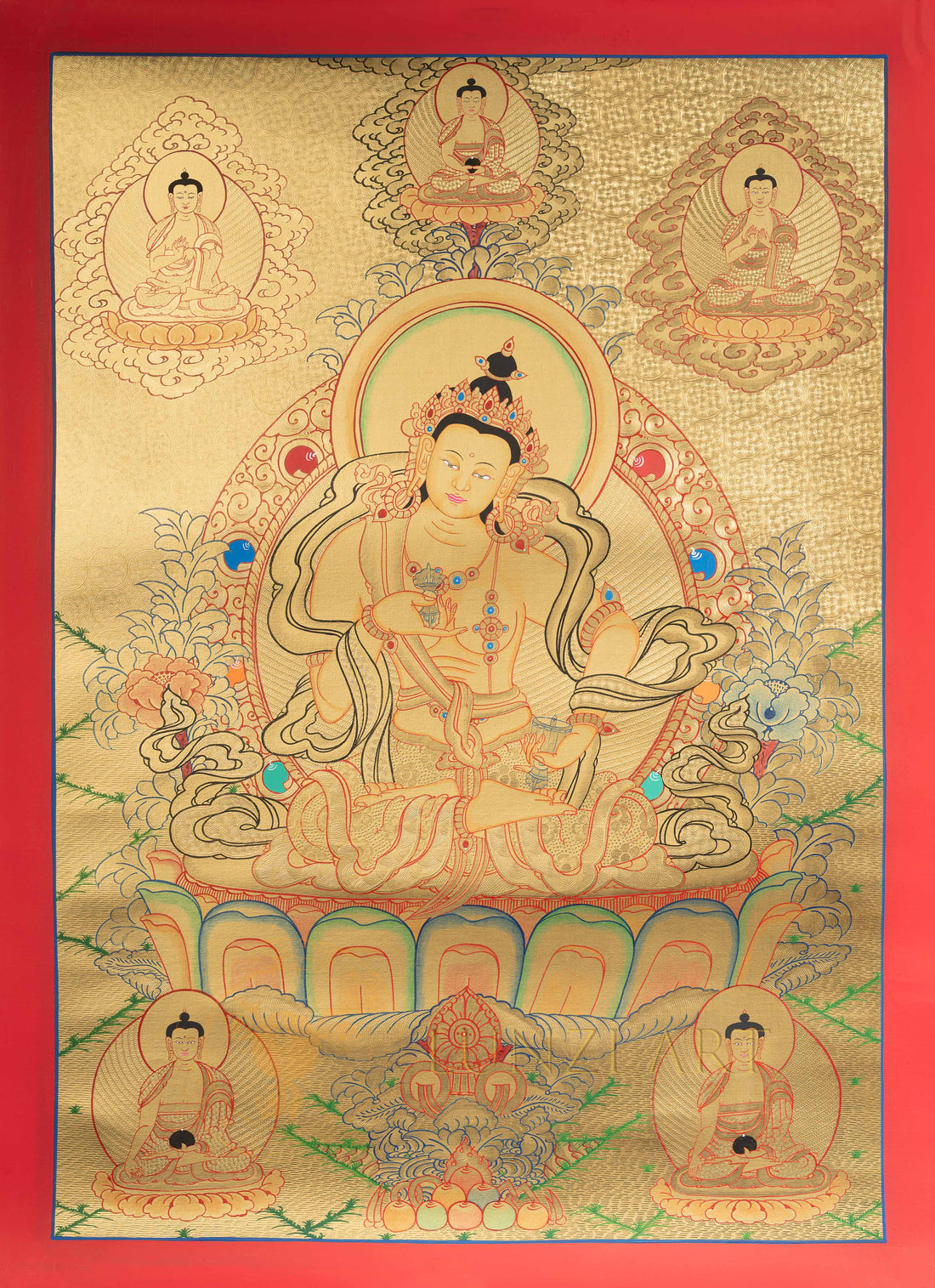 Vajrasattva Thangka: The Golden Light of Purification - T-N-ET-GB-V-0004