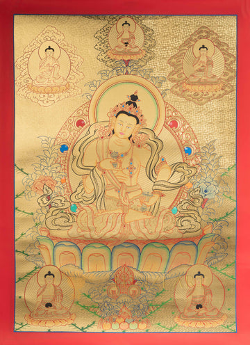 Vajrasattva Thangka: The Golden Light of Purification - T-N-ET-GB-V-0004