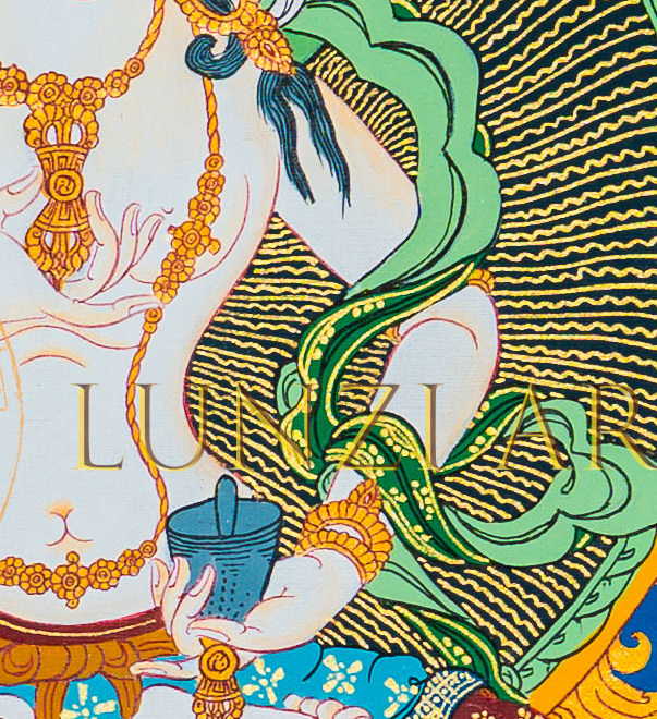 Vajrasattva Thangka: The Sovereign of Purification - T-B-HT-BB-V-0063