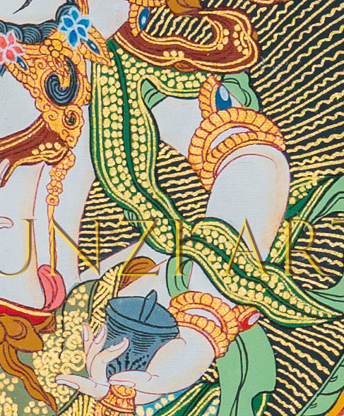 Vajrasattva in Union Thangka: The Ultimate Purification - T-B-HT-BB-VC-0060