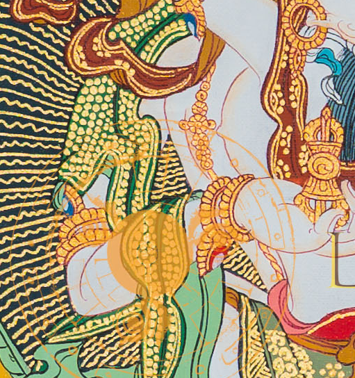 Vajrasattva in Union Thangka: The Ultimate Purification - T-B-HT-BB-VC-0060