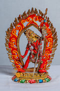 Vajrayogini Statue | Electro Gold Plated & Hand Painted on Copper - S-B-AS-MG-CG-VY-0010