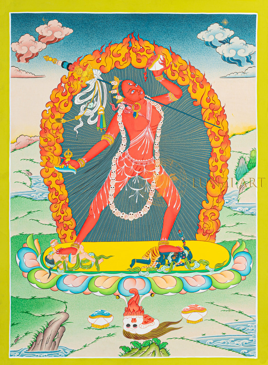 Vajrayogini Thangka: The Golden Fire of Ultimate Transformation - T-N-ET-GB-AU-V-0102