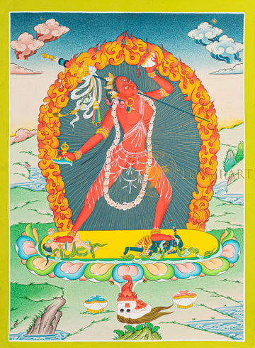Vajrayogini Thangka: The Golden Fire of Ultimate Transformation - T-N-ET-GB-AU-V-0102