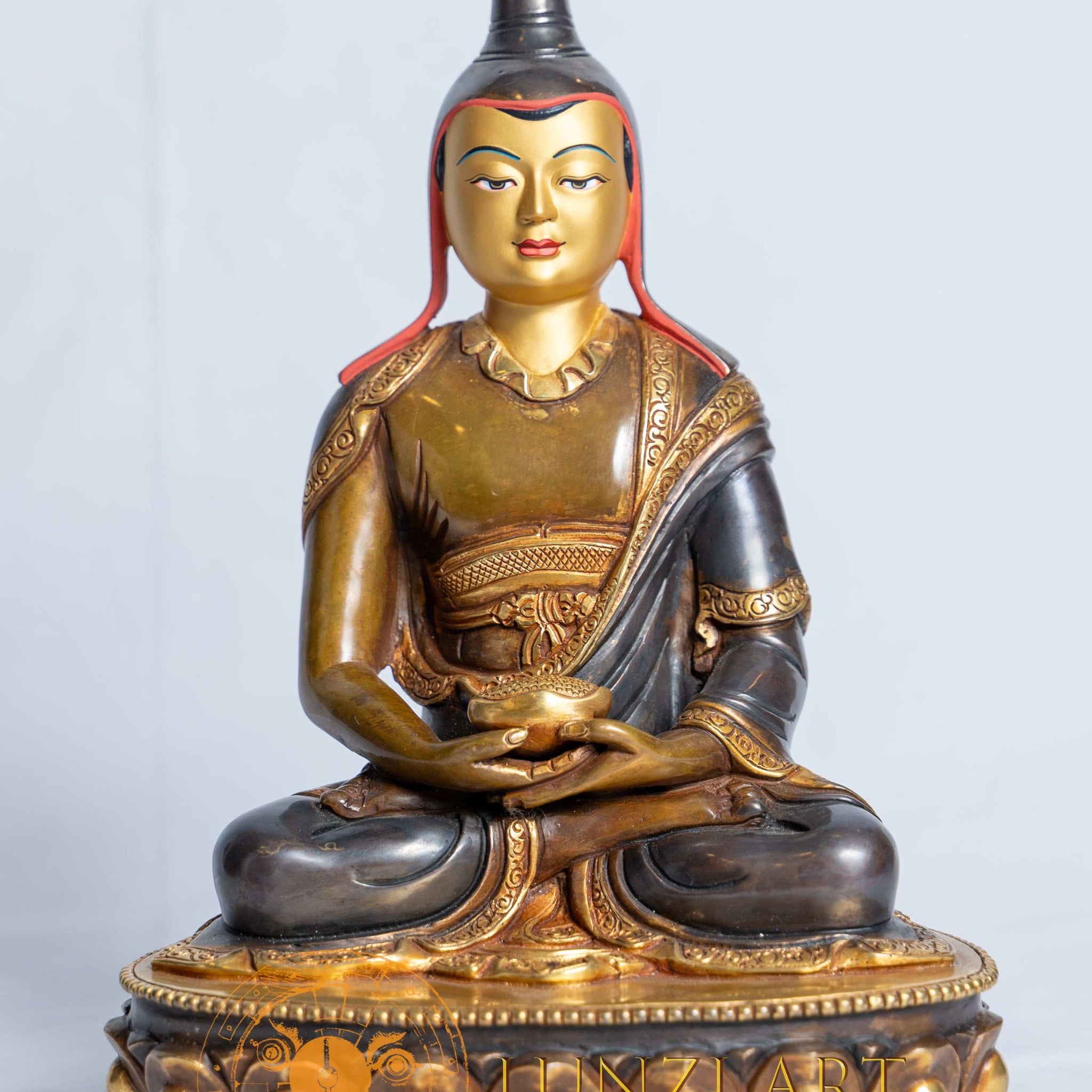 Vimalamitra Statue | Copper with Half Gold Plating - statues