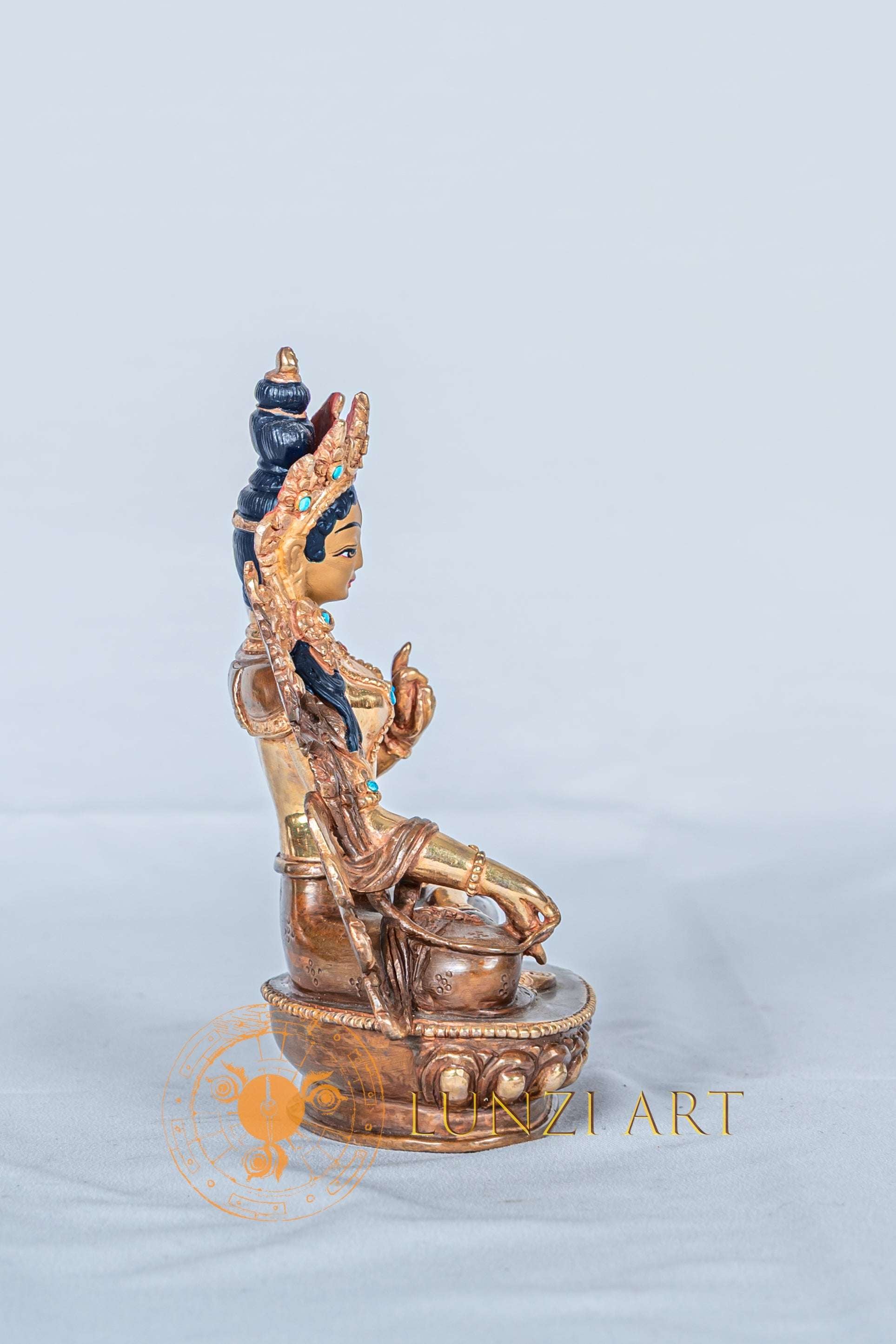 White Tara | Half Gold Plated Statue - statues