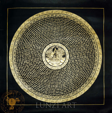 White Tara Mandala Thangka: Hand-Painted Art for Healing & Longevity - T-PS-SS-BB-TM-0045