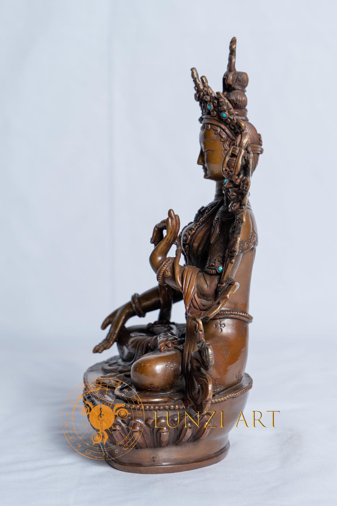 White Tara Statue | Copper Oxidized - statues