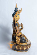 White Tara Statue | Copper with 24k Half Gold Plating - statues