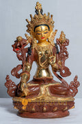 White Tara Statue |  Copper with Mercury Gold Plating - statues