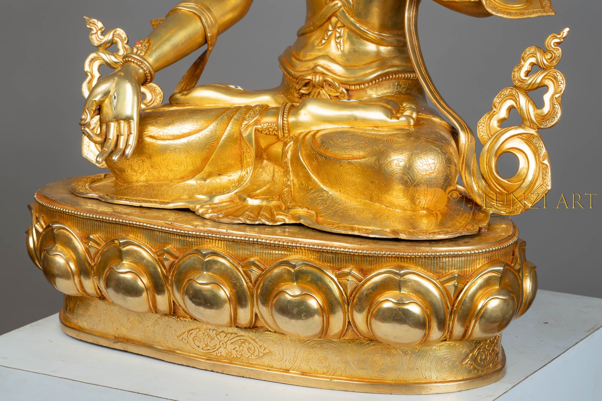 White Tara Statue | Fully Gold-Plated Copper - S-P-SS-FG-C-WT-00193