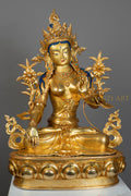 White Tara Statue | Fully Gold-Plated Copper - S-P-SS-FG-C-WT-00193
