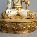 White Tara Statue | Gold-Plated Copper with Silver Dust - S-P-R-CG-FG-WT-00235