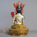 White Tara Statue | Gold-Plated Copper with Silver Dust - S-P-R-CG-FG-WT-00235