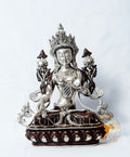 White Tara Statue | Oxidized Silver over Copper - statues