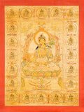 White Tara Thangka: The Radiant Mother of Longevity - T-B-HT-RB-WT-0078