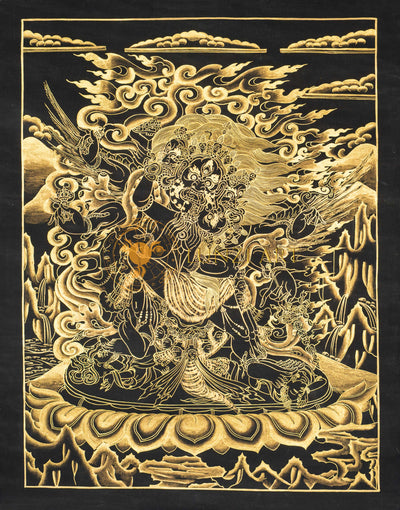 Wrathful Hayagriva Thangka – The Thunderous Protector - T-S-BT-BB-VK-0140