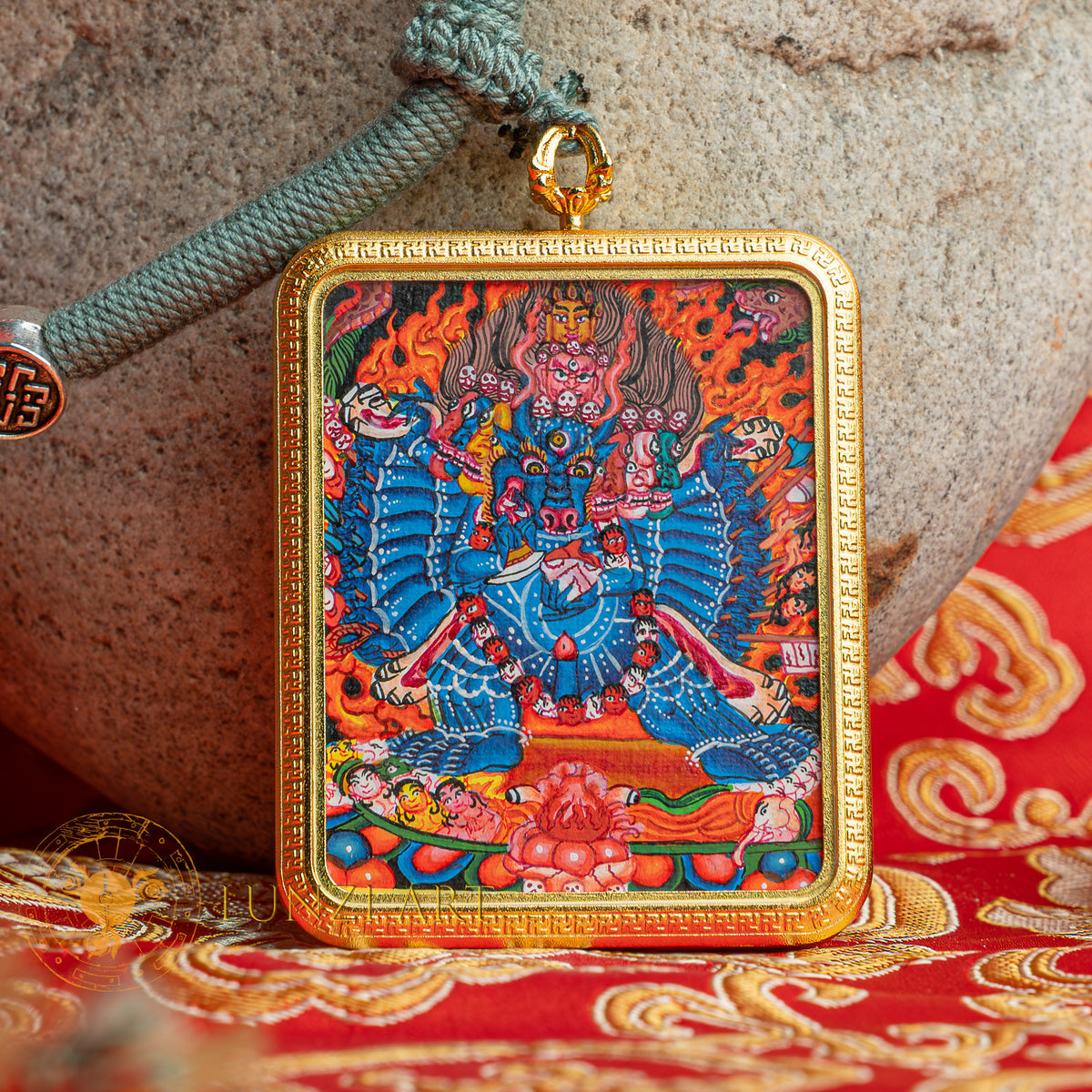 Yamantaka Locket Thangka: For Protection & Spiritual Power - L-Y-49