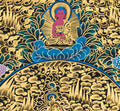 Yellow Jambhala Thangka: Deity of Wealth, Prosperity, and Abundance - T-S-BT-RB-J-0031