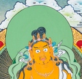 Yellow Jambhala Thangka: The Radiant Lord of Wealth and Abundance - T-B-HT-BB-Z-0057
