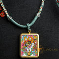 Zachi Lhamo Hand-Painted Thangka Locket | Goddess of Fortune - L-ZL-58