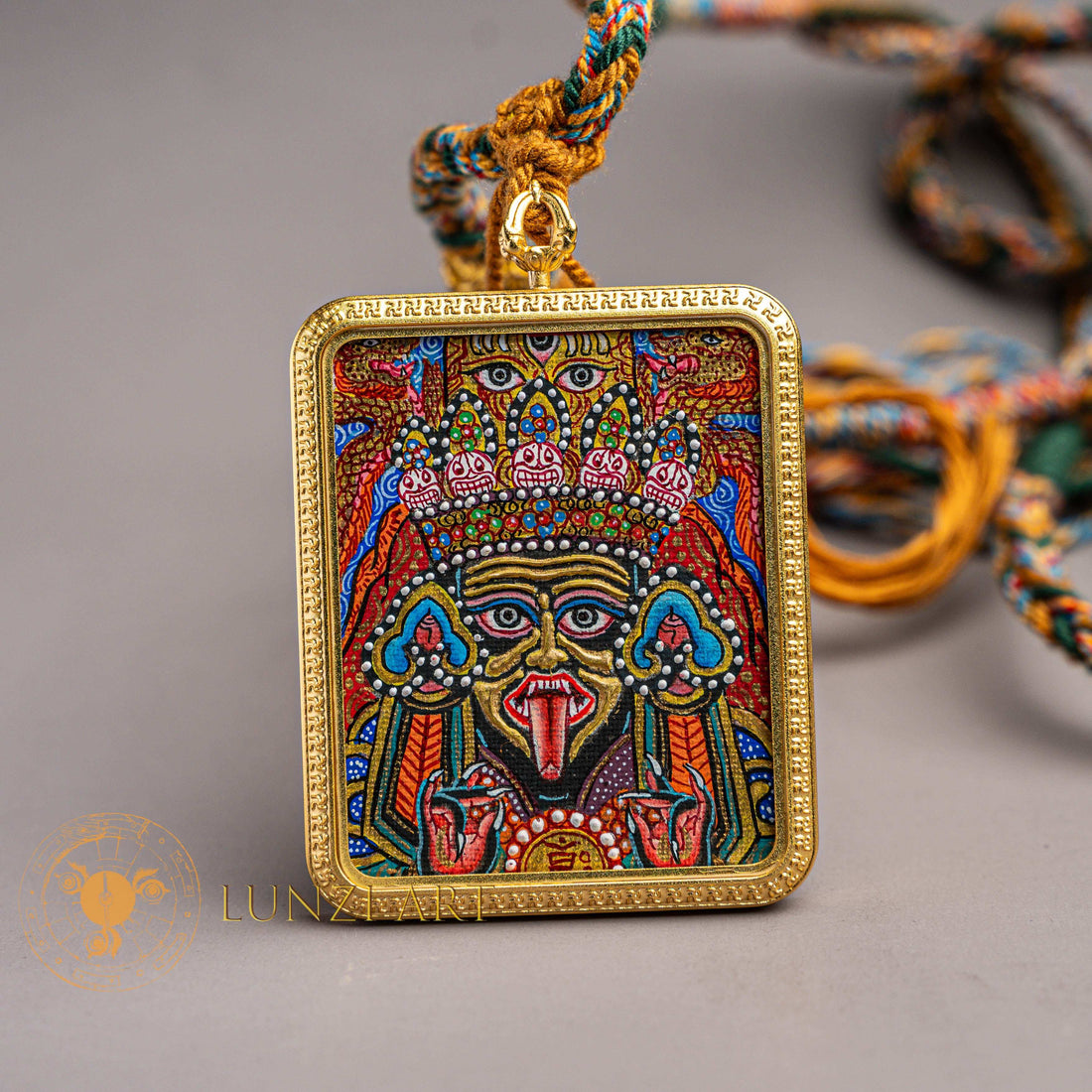 Zachyi Lhamo Ghau Thangka Locket: The Fierce Wisdom Queen - Thangka