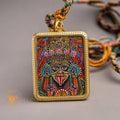 Zachyi Lhamo Ghau Thangka Locket: The Fierce Wisdom Queen - Thangka