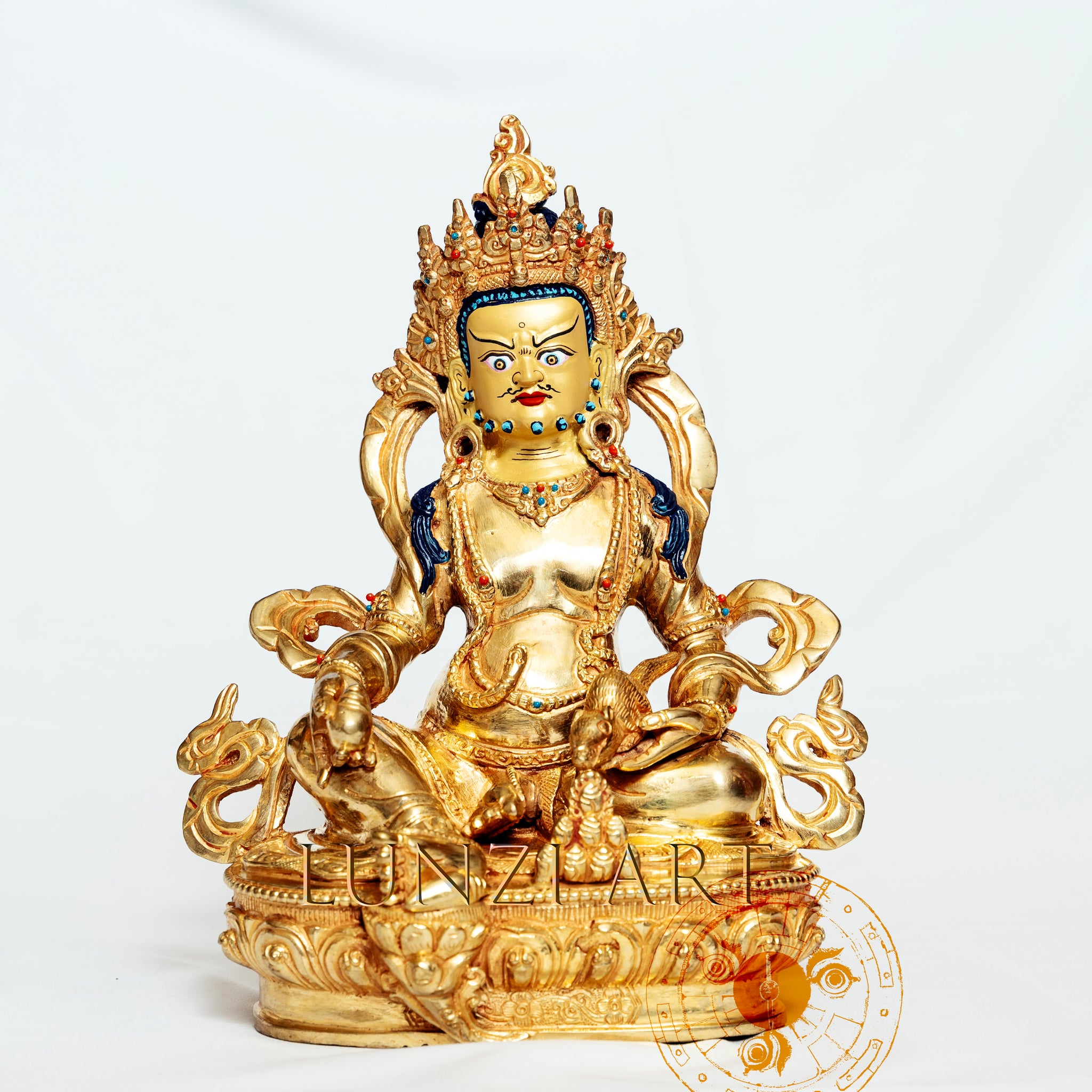 Zambala (Jambhala) Statue | Brass with 24k Gold Plating - statues